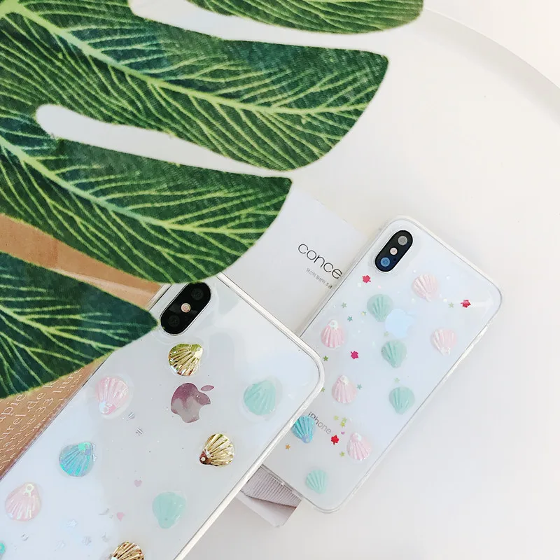 Модный Цветной чехол для iPhone X 6 7 6S 8 эпоксидный Прозрачный Plus |