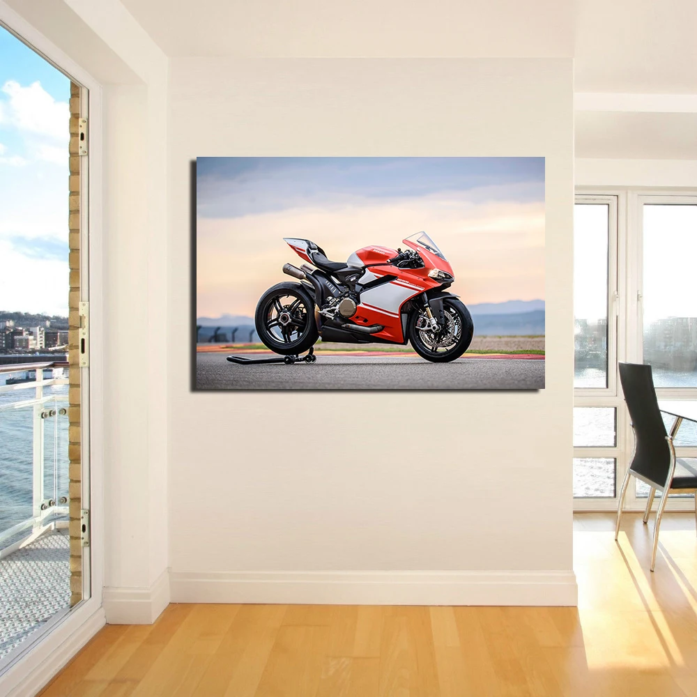 Ducati 1299 супер мотоцикл холст картина настенные художественные фотографии для