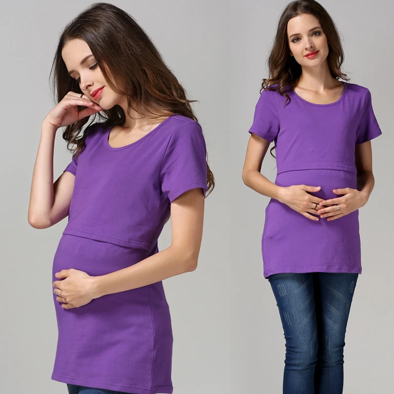Летние топы для беременных Emotion Mommy футболка лактации Одежда и кормящих мам