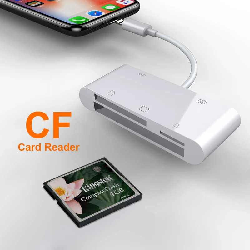 5в1 SD TF CF кард-ридер USB камера соединительный Комплект OTG кабель адаптер для iPhone X XS MAX XR 5 6 6S 7 8 Plus для iPad iOS 11/12