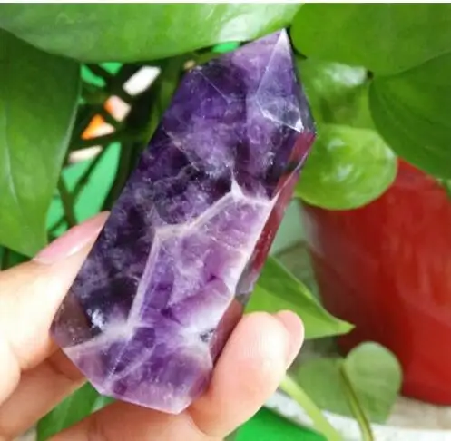 60 г натуральный аметист кварц Хрустальная палочка точечное Исцеление в подарок |