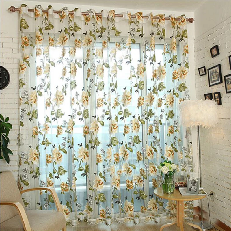 Романтический Тюль занавески s для гостиной выгорания Пион цветочный бисером