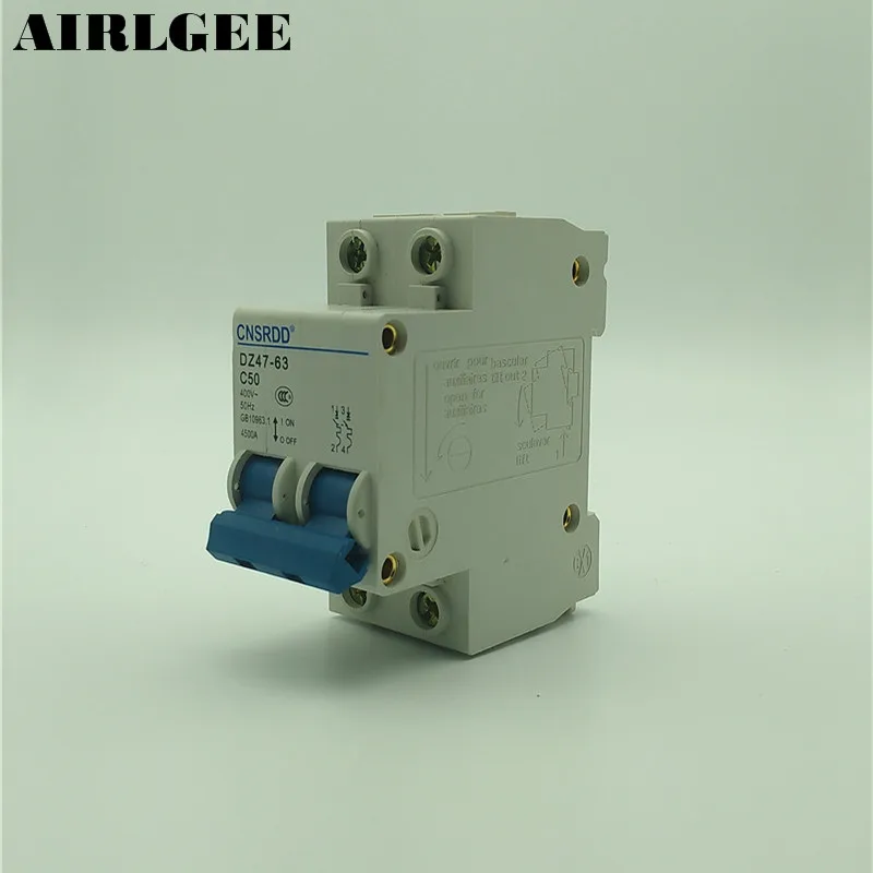 AC 400V 50A 4500A 2 P MCB Miniature Circuit Breaker DZ47-63 C50 | Обустройство дома