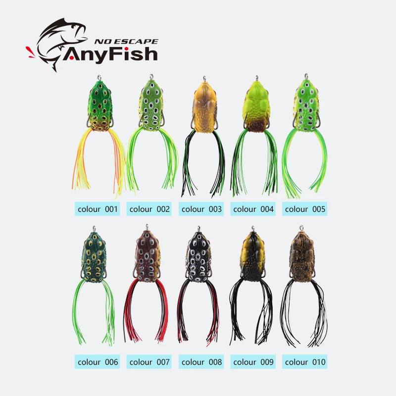 Мягкая рыболовная приманка ANYFISH в виде лягушки 3 7 см/6 2 г 4 см/7 5 двойные крючки