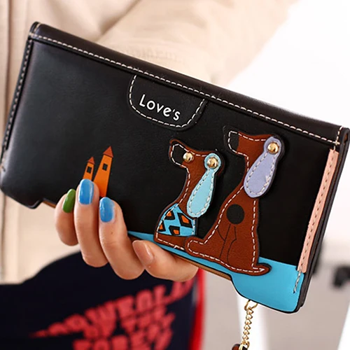 Кошелек женский длинный кожаный с застежкой молнией|f wallet|double zipwallet double zip |