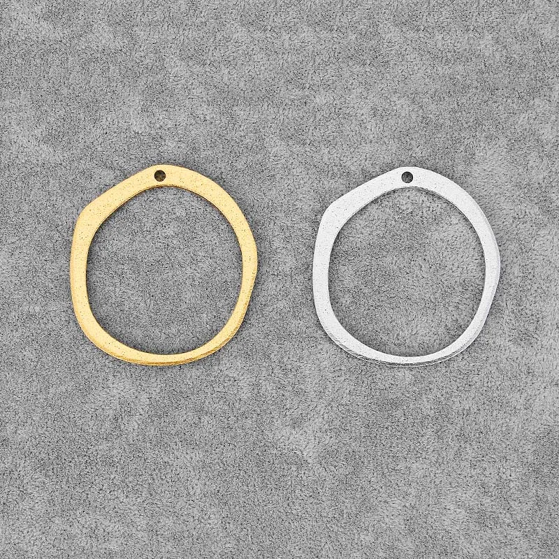 

4PCS Aluminum Alloy Tone Round with Sequin Paillettes Pendant for Necklace Jewelry