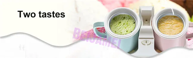 BEIJAMEI 220V 1L DIY Fruit Ice Cream Machine Handmade Pitaya Cheese Maker Home Appliances | Бытовая техника