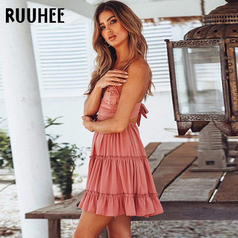 RUUHEE сексуальное пляжное платье накидка купальник бикини купальный костюм летняя