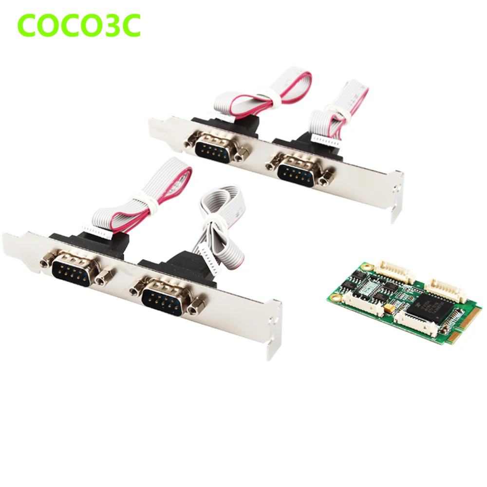 Mini PCIe To 4 RS422 RS485 порты адаптер для ITX материнская плата PCI express нескольких портов