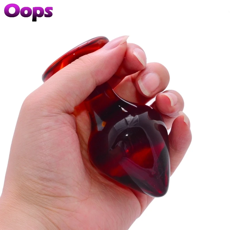 Стеклянный анальный интимные игрушки для женщин Кристальный фаллоимитатор