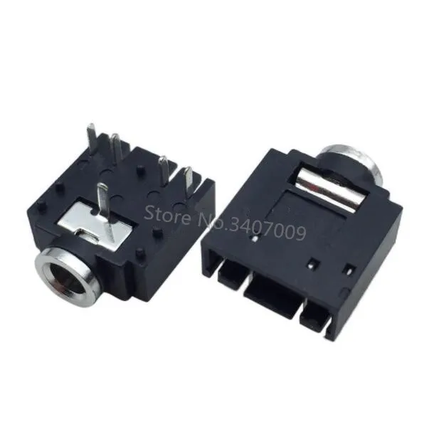 50 шт. PJ-307 PJ307 черный 3 5 мм стерео разъем аудио PCB 3F07 -5PIN | Обустройство дома