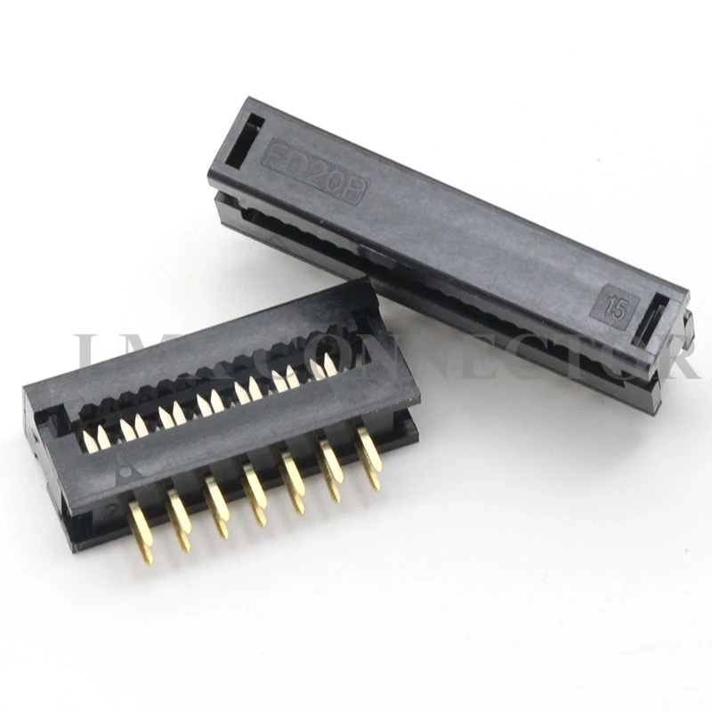 Разъем FD 2 54 мм 100PCD 2x8p/10p/12p/14p/16p/18p/20p/24p-50p Штекерный разъем IDC соединитель для