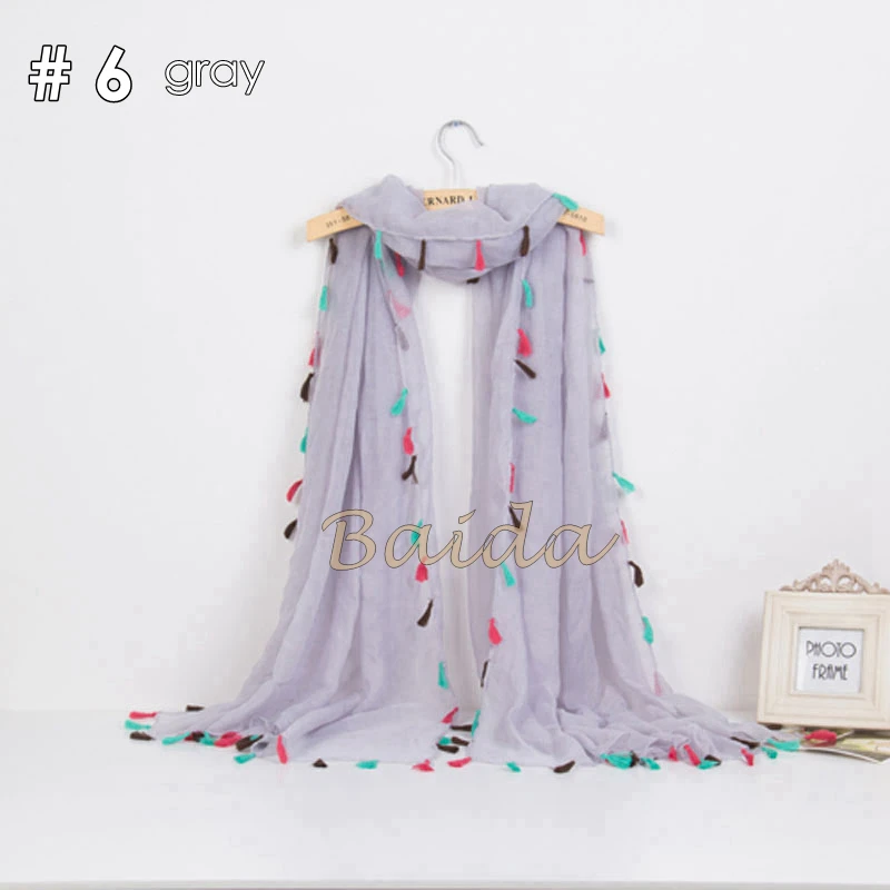 Персиковая однотонная шаль Хиджаб maxi размер шарф с четырьмя боковыми цветными