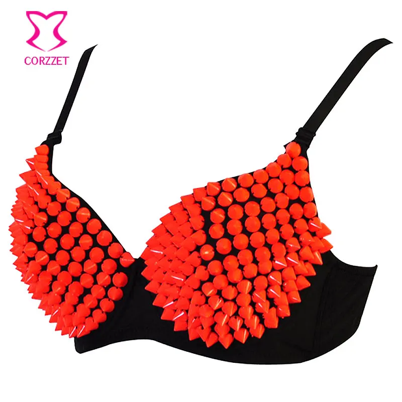Женские сексуальные бюстгальтеры в стиле стимпанк рок универсальные с шипами