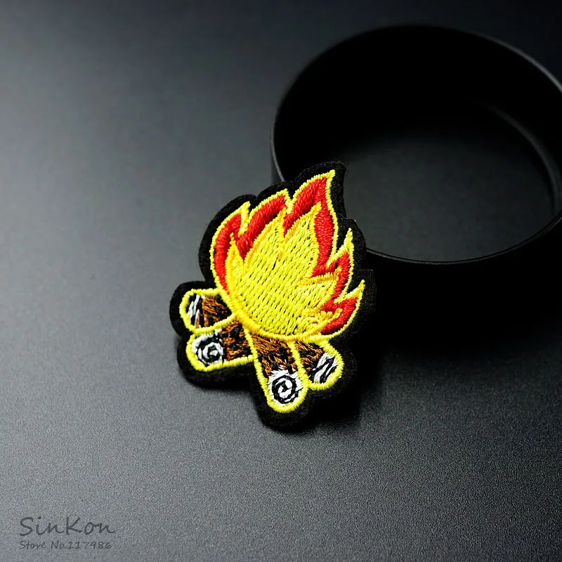 Firewood (Size:3.0X4.0cm) DIY Cartoon Badges Embroidery Patch Applique Ironing Clothing Sewing Supplies Decorative Badge | Дом и сад