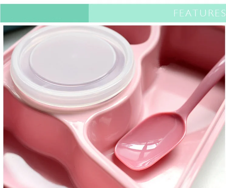 Японские милые Мультяшные детские пластиковые столовые сервизы для начальной