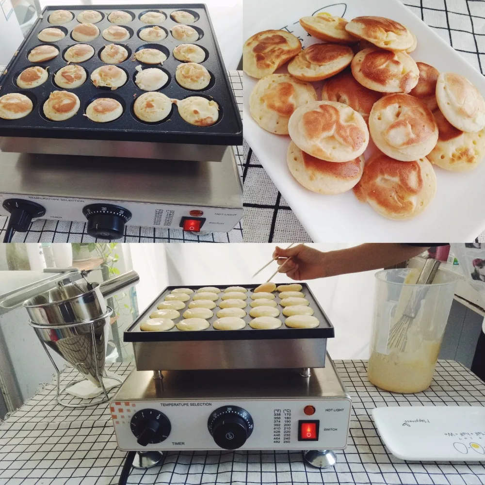 Коммерческий Poffertjes сковорода для торта 25 шт. мини-блинница с антипригарным покрытием Poffertjes гриль голландская вафельница сковорода тарелка машина
