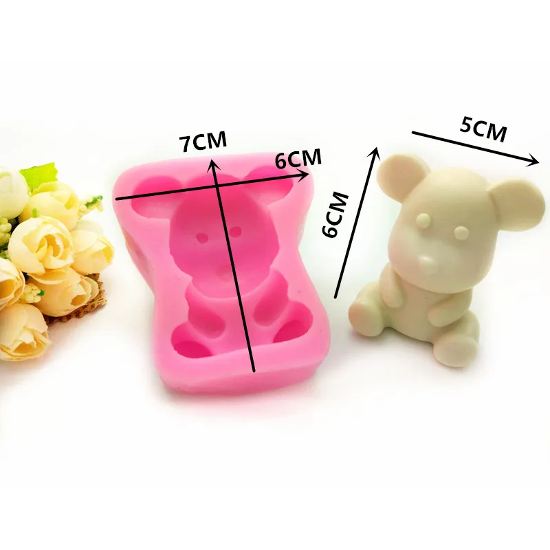 Cute Bear Silicone Molds 3d Fondant Mold Cake Decoration tool Baking Border LH22 | Дом и сад