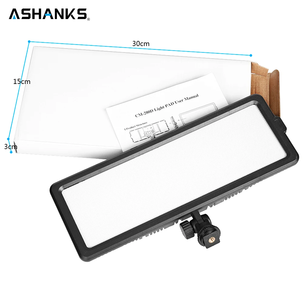 ASHANKS светодиодный видео светильник ультра тонкий ЖК дисплей Bi Цвет и затемнения