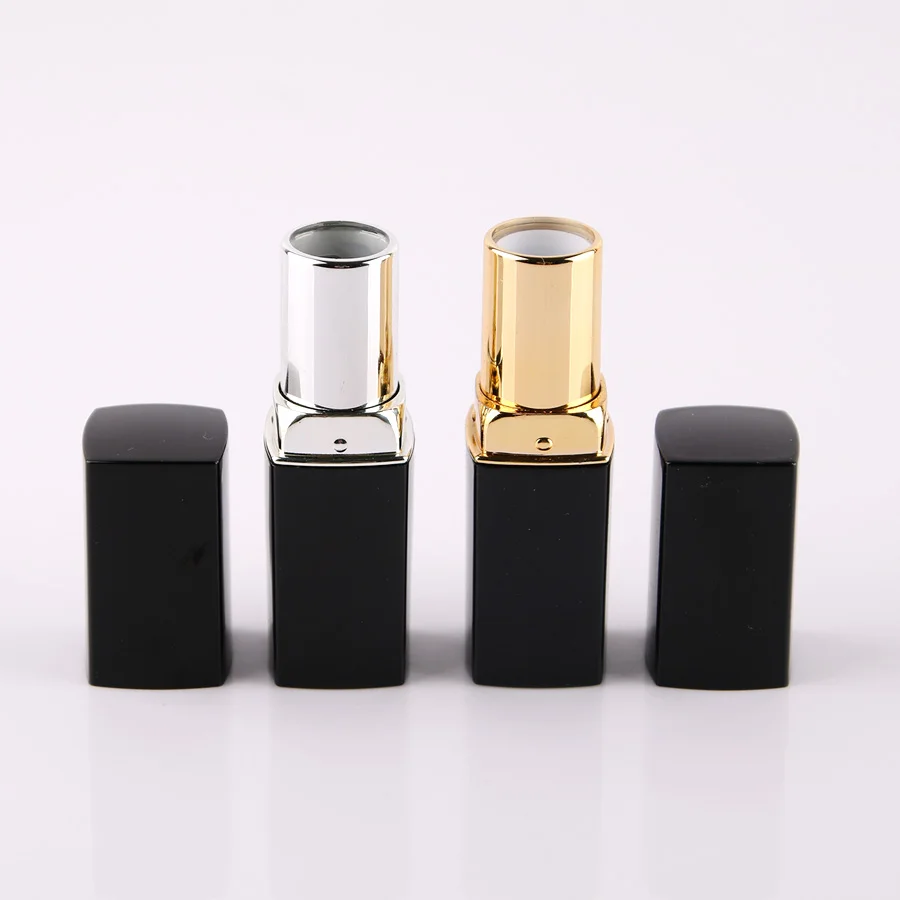 5/50PCS 12.1MM Black Aluminum Llipstick Tube Empty Square Lip Balm Case DIY Bottle Cosmetic Container Make Up Tool | Красота и