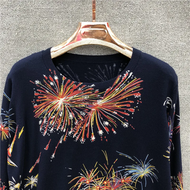 Autumn &amp Winter Fashion Women Pullovers Sweater Computer Knitted Printed Sueter Mujer Celebrity Feminino New | Женская одежда