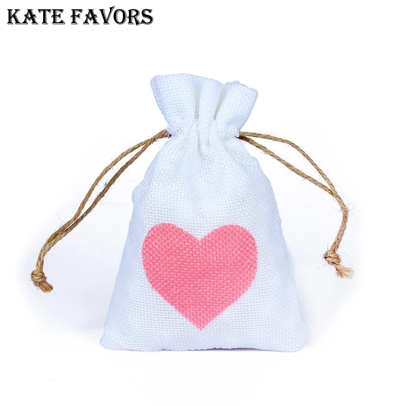 Natural Burlap Bags Jute Hessian Drawstring Sack Wedding Favor Gift Pouches Home Party Decoration Crafts Pack Festive Supplies images - 6