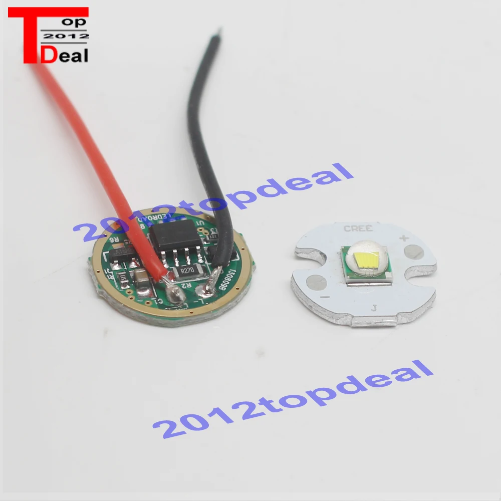 Светодиодный диммер Cree XM L T6 холодный белый свет 16 мм 10 Вт Круглый чип pcb