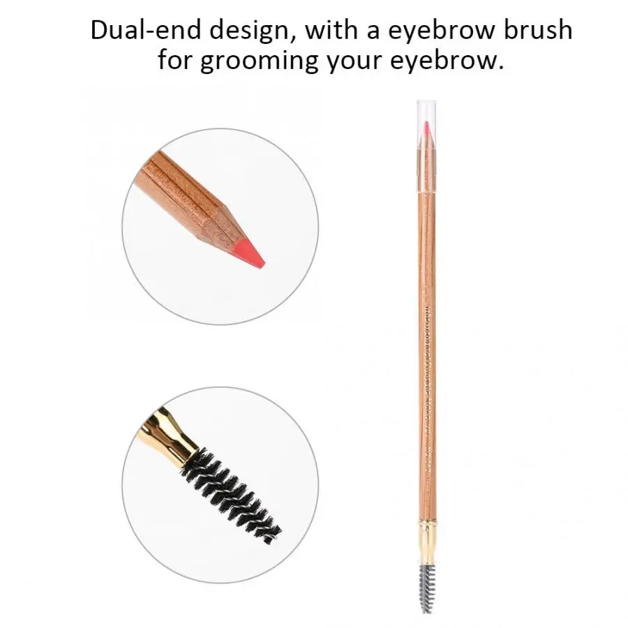 Водонепроницаемый карандаш для бровей Полупостоянный двойной макияжа