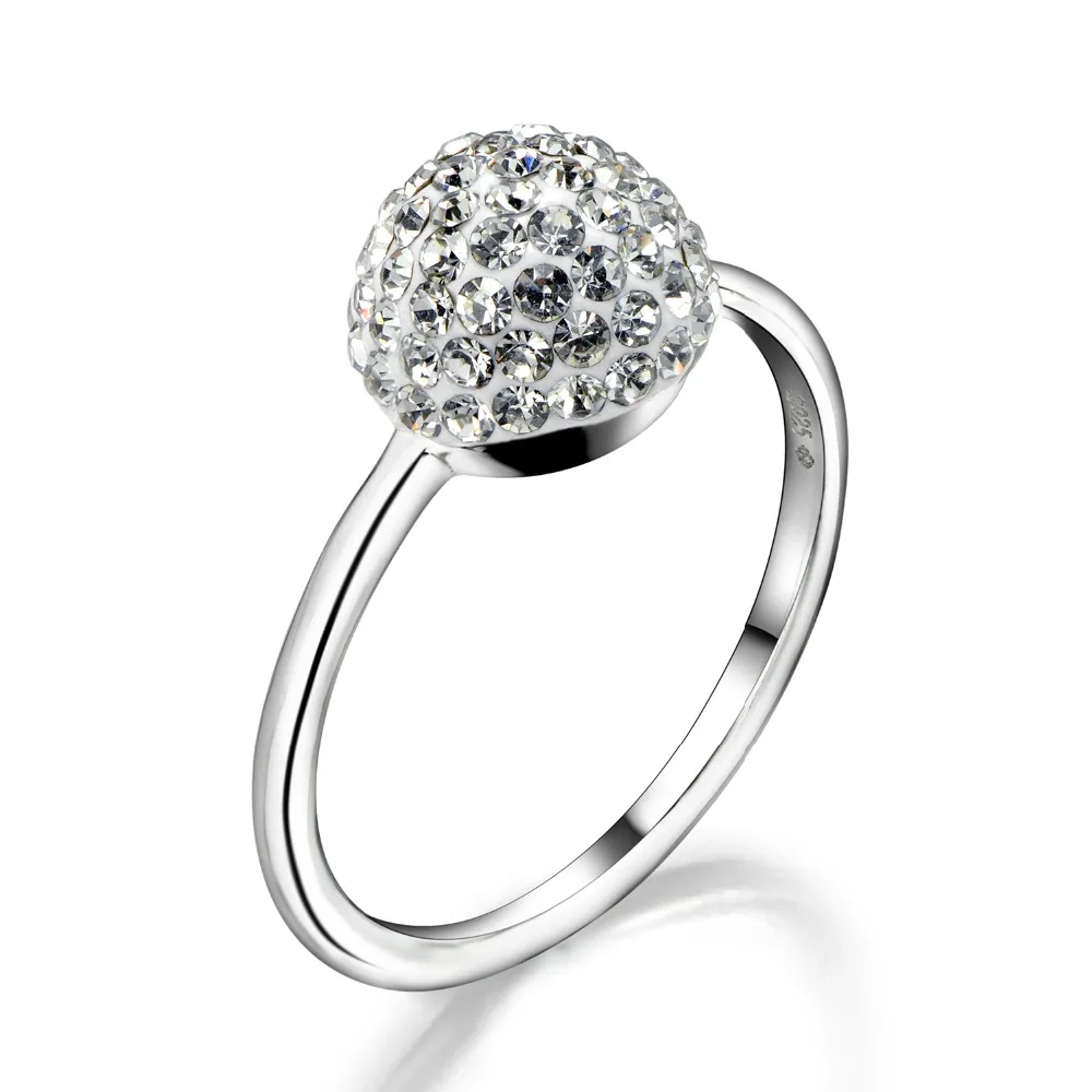 Кольца из настоящего серебра 925 пробы Dormith с хвостом из серых и белых чешских кристаллов для женской ювелирной продукции, размеры 7#8# доступны.