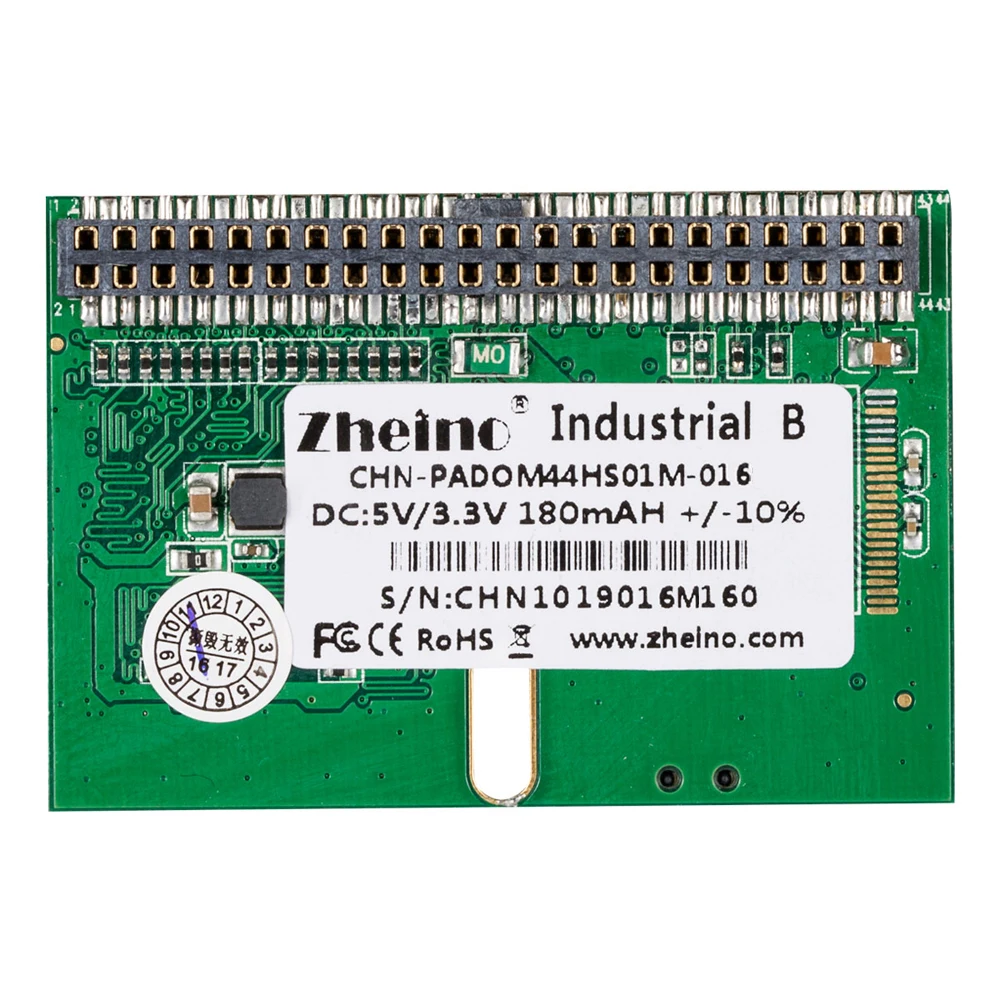 Zheino SSD DOM 44PIN IDE/PATA MLC 16 Гб горизонтальный + гнездовой промышленный диск на модуле
