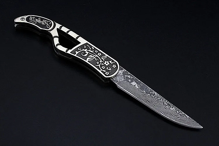 Новинка 2021 Бесплатная доставка дамасский тактический складной нож высокая