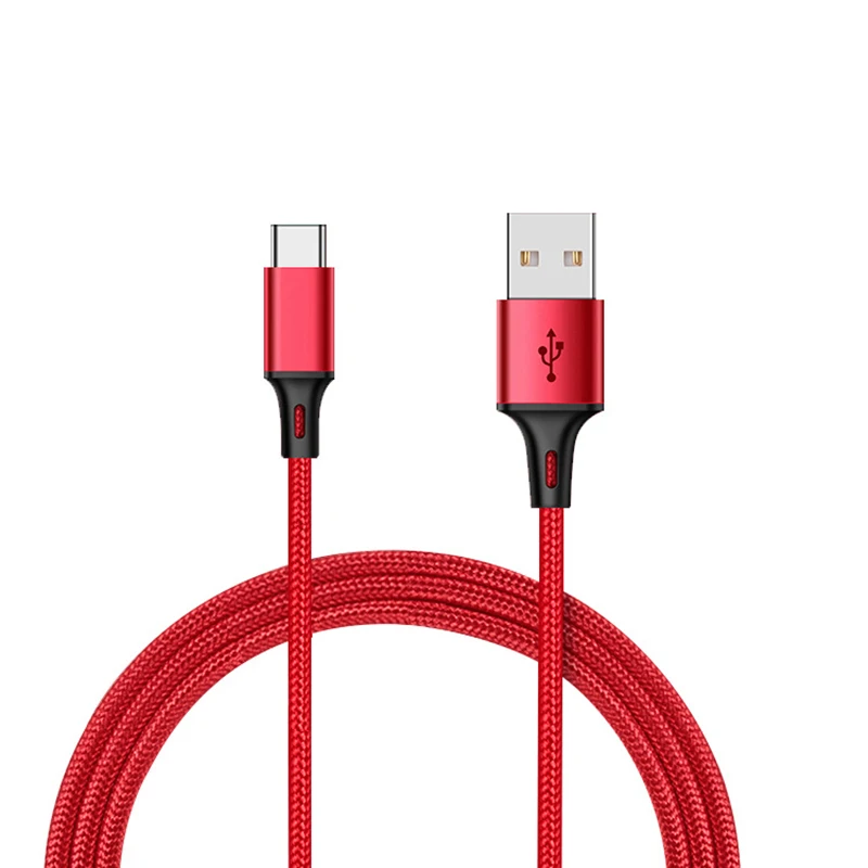 Usb кабель с нейлоновой оплеткой Тип USB C для samsung S9 S8 2A Быстрая зарядка usb c Xiaomi mi 8 6 A1