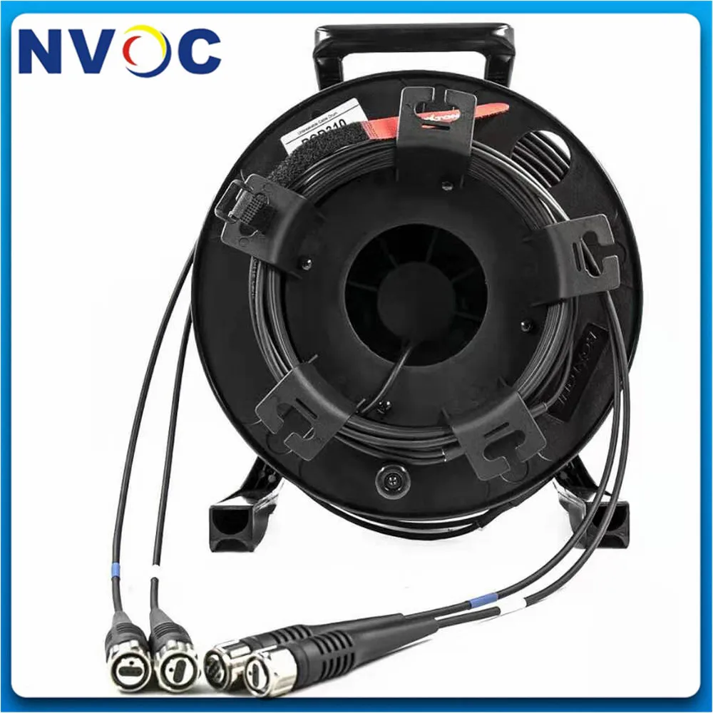 8Cores ODC Male 100/125/150/200/250/300M MM OM3-300 8C ODC Armored Fiber Patch Cord+4Pcs ODC-LC OM3 1M Fiber Jumper Cable