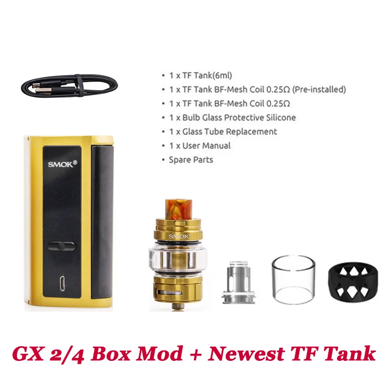Оригинальный SMOK 350 Вт GX2/4 коробка мод новейший 6 мл емкость TF Танк GX 2/4 электронная