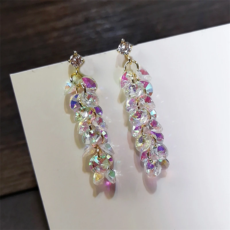 Серьги из серебра 925 пробы с гранатом и бриллиантами модные женские серьги Oreja