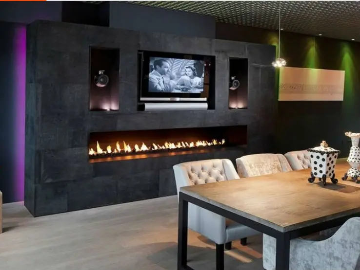 

Inno-Fire 72 inch silver or black intelligent auto bioethanol fire