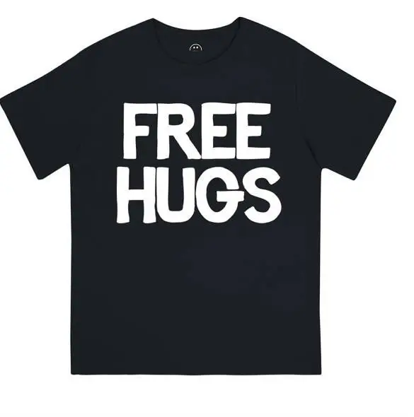 Бесплатная доставка детская футболка с принтом Hugs для мальчиков и девочек одежда
