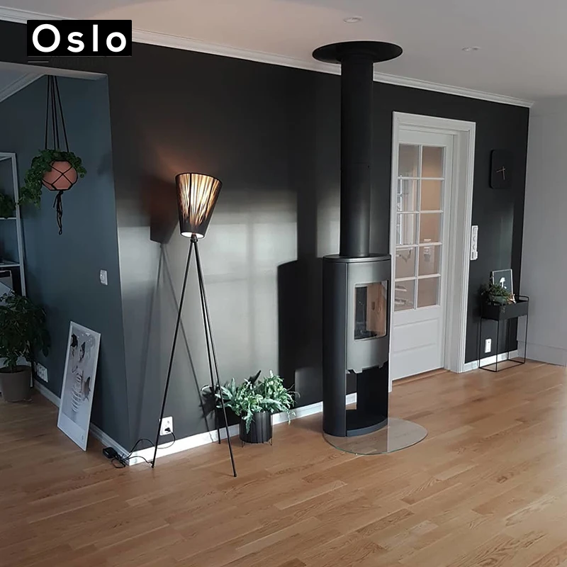 Датский дизайн oslo Norway деревянный напольный светильник Лофт промышленный стоячий