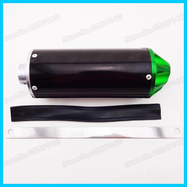 Выхлопной глушитель Зеленый алюминиевый для квадроцикла кроссового велосипеда