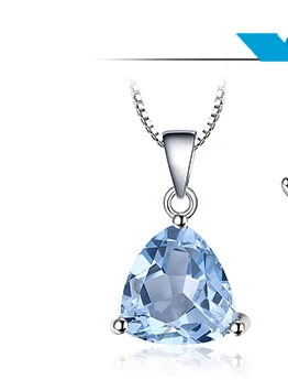 Jewelrypalace трлн 1.5ct Природный Голубой топаз камень пасьянс кольцо Pure стерлингового серебра 925 модный бренд ювелирных