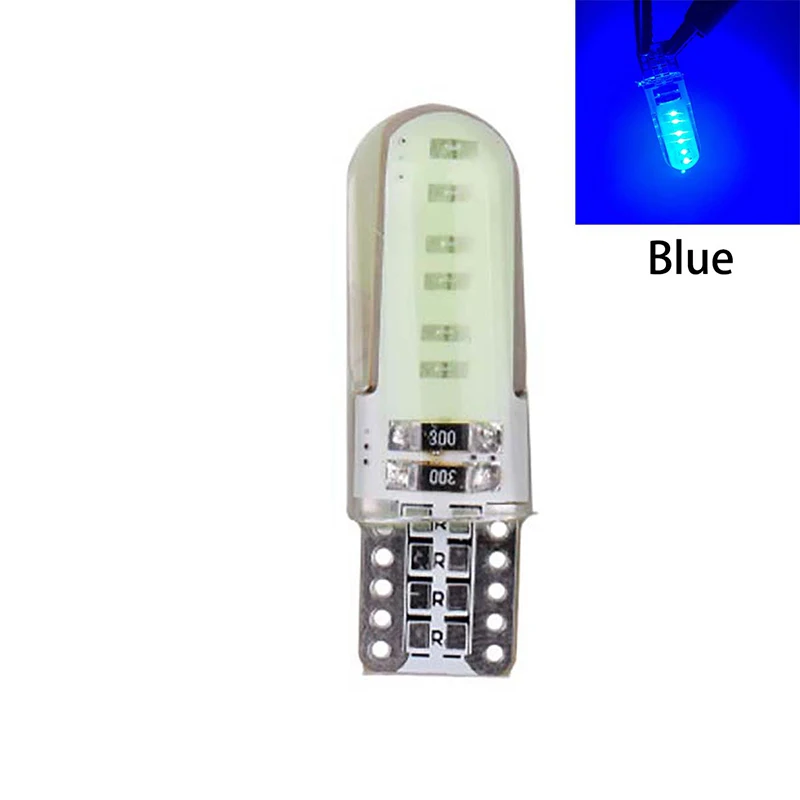 blue 6 шт T10 W5W светодиодный интерьер автомобиля светильник COB габаритная лампа 12V 168 194 501 клиновидные боковые парковочная лампа canbus Авто для lada автомобиль стиль - Испускаемый цвет: blue