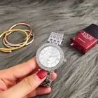 Женские Серебристые часы CONTENA, роскошные часы из нержавеющей стали