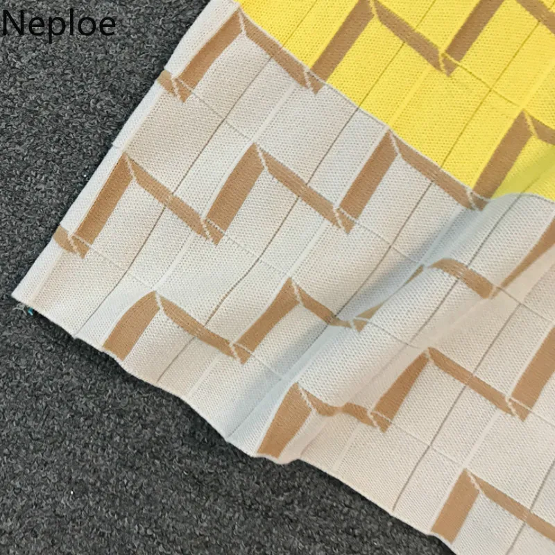 Женское трикотажное облегающее платье Neploe 2021 Flavor элегантное яркое в стиле