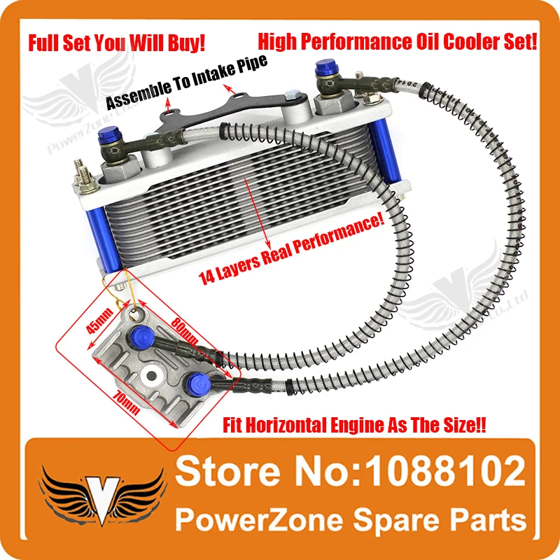 

Dirt Pit Monkey Bike DAX JC 50cc to 125cc 140cc Motorcycle Oil Cooler Radiator Cooling Parts Fit Horizontal Engine Free Shipping