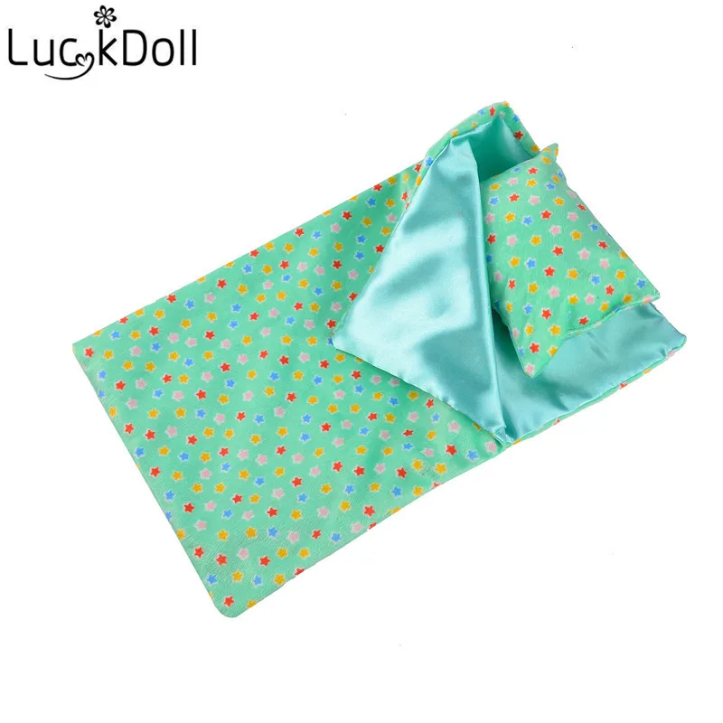 n60 Luckdoll, 5 предметов в партии, стиль кукла спальный мешок набор для 18-дюймовые американские кукольные аксессуары, лучший подарок для детей на Рождество - Цвет: n60