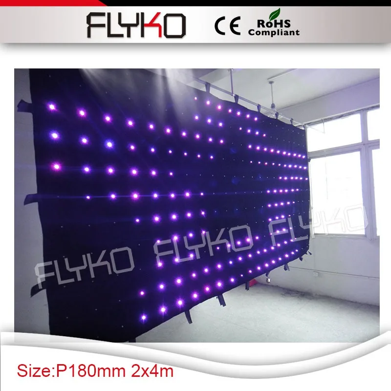 led vision cloth dj stage effect P18cm 7ft high by 14ft width full color lamps wedding equipment for tv show | Лампы и освещение