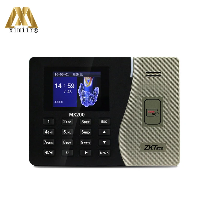 Cheap And Hot ZK MX200 Time Attendance Machine Free Shipping TCP/IP Recorder With 13.56MHz IC Card | Безопасность и защита