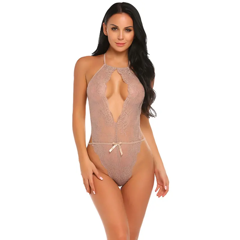 Beige Avidlove хлопковое женское сексуальное нижнее белье Babydoll с открытой промежностью сексуальное нижнее белье для сна размера плюс горячая эротическая Домашняя одежда сексуальная одежда - Цвет: Beige