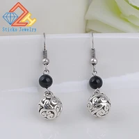 new spherical silver color earrings for women hollow dangle earring fashion classic jewelry love boucle doreille femme