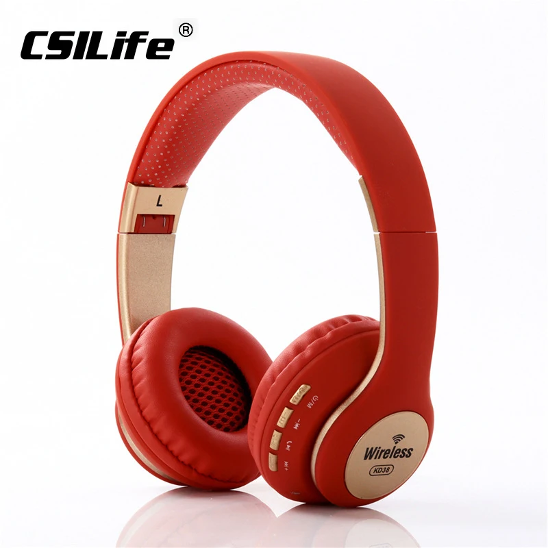 CSILife KD38 Bluetooth Wireless Headphones TF Card Radio Bests Support Comfortable Gaming Headset Stereo HIFI for Android IOS |